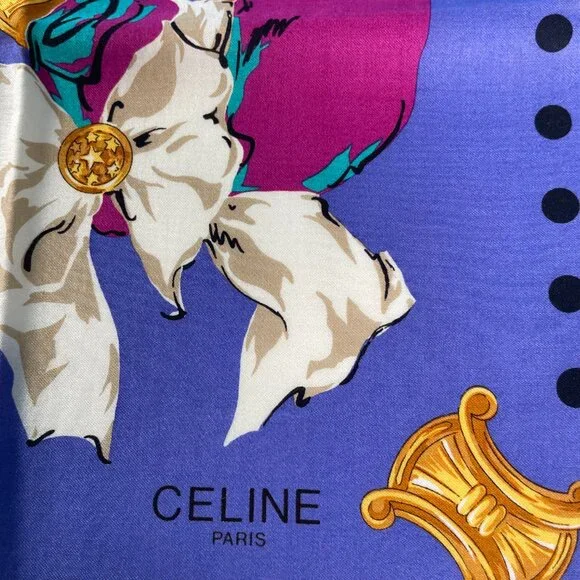 Celine Paris Cotton Scarf Hat Motif - Picture 4 of 13